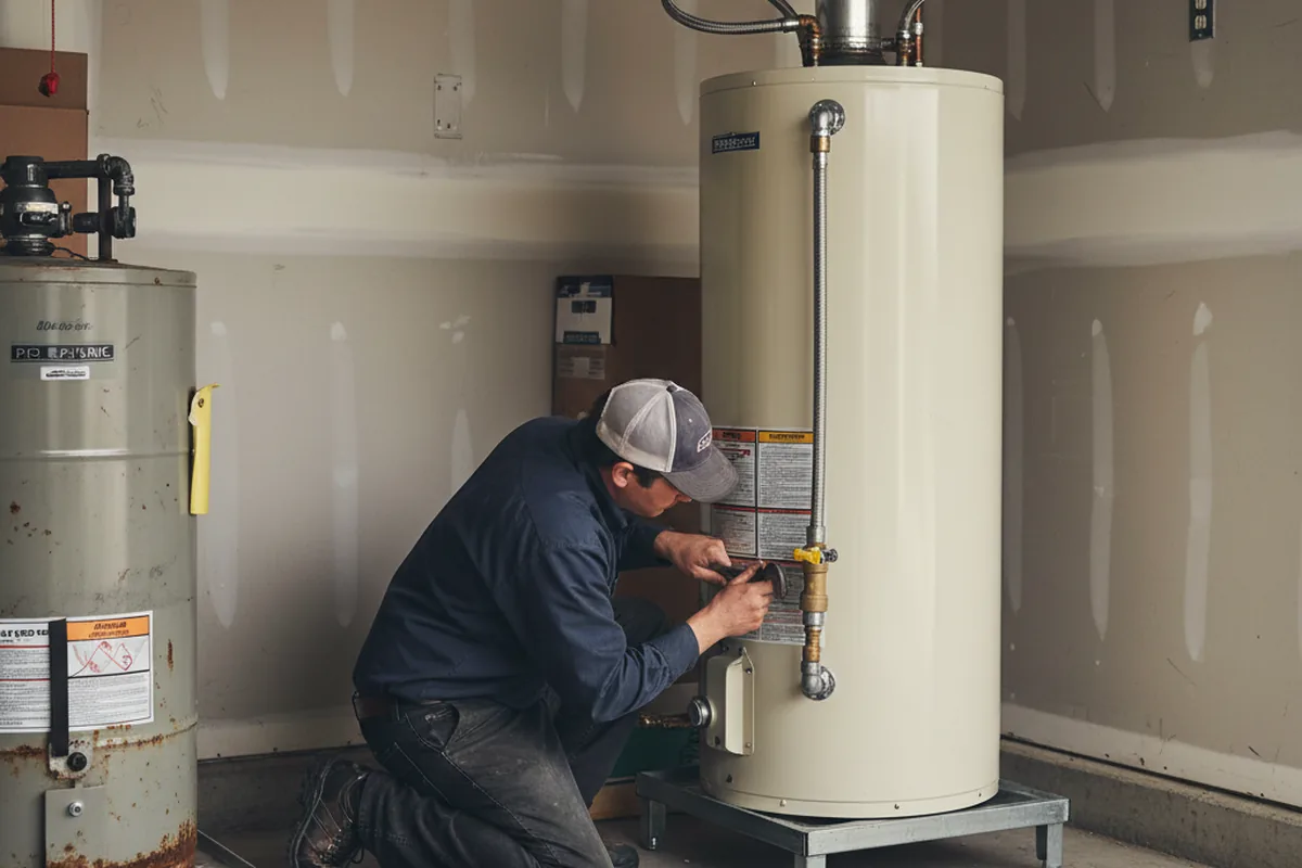 Water heater and shutoff valve replacement in Murphy